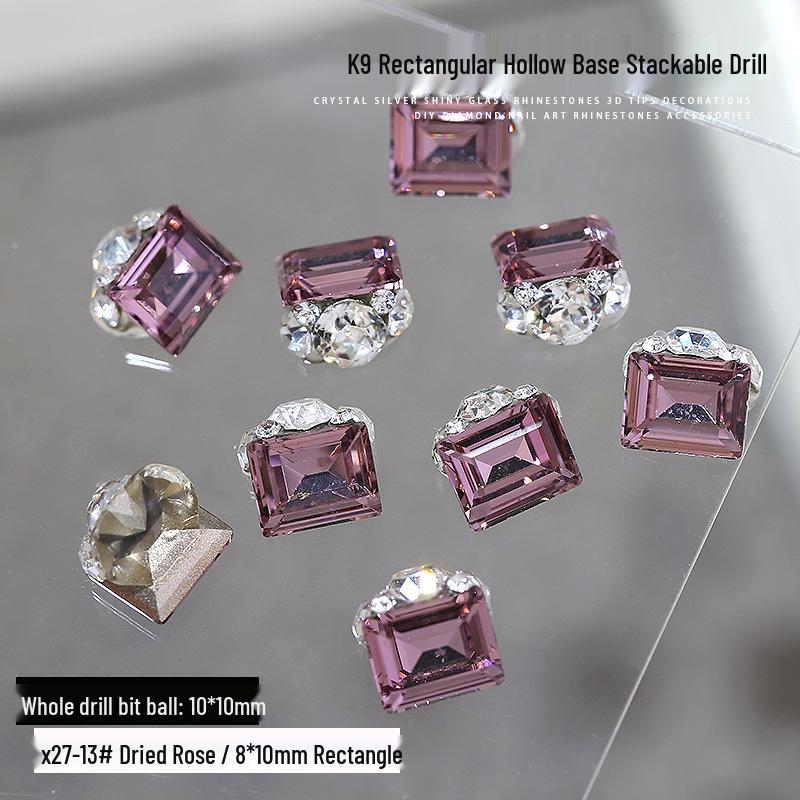 K9 Stackable Right Angle Drill Nail Art Rhinestone Balls - Handmade Rock Candy Nail Decoration