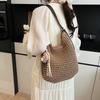 Large capacity woven straw bag women's summer new shoulder messenger bag seaside vacation wind beach bag