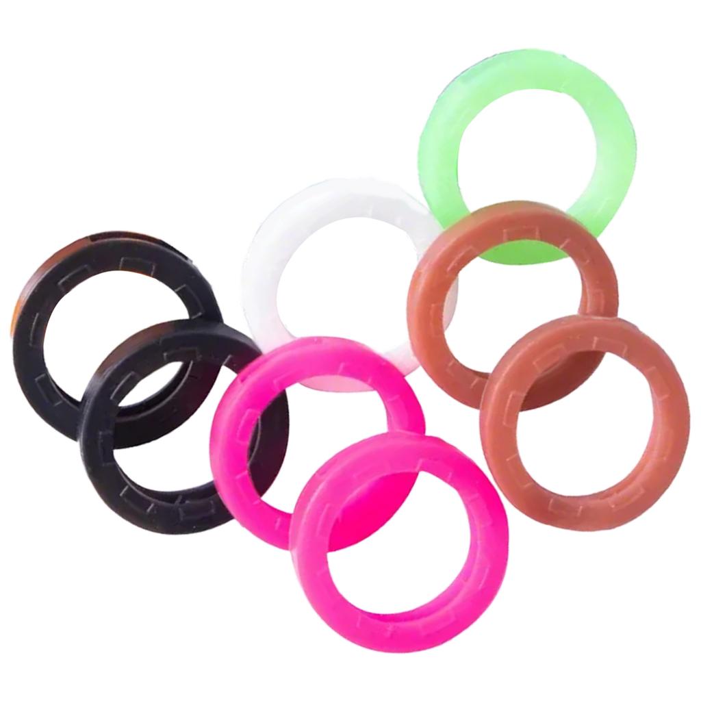 Pack Of 8 Multicolor Key Caps Accessory for Effortless Organization with Assorted Shape Mixed Color Key Sleeves