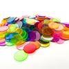 25mm Thickened Transparent Round Pieces, 10 Colors - Early Education & Math Teaching Aids