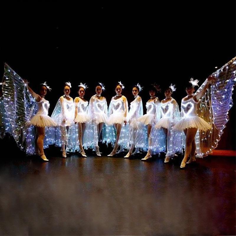 Led Butterfly Wings Glow Wings Of Led Lights Crazy Wedding Party Time Halloween Decor Birthday Rave Accessories Hora Loca