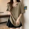 Women's 2026 Summer Slimming Loose Fit Short-Sleeve T-Shirt, Versatile Mid-Length Plus Size Base Layer Top