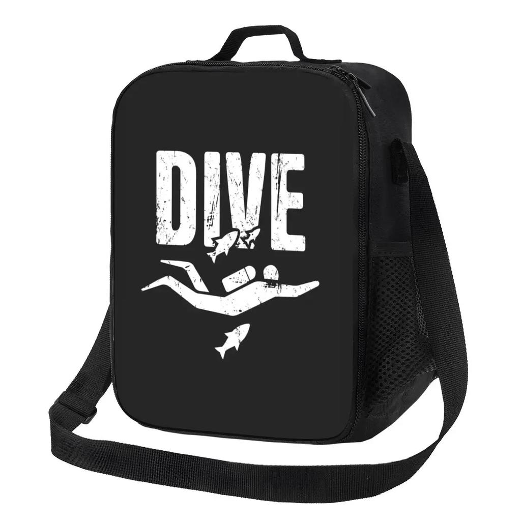 Normal People Scuba Diving Insulated Lunch Bag for Work School Dive Resuable Thermal Cooler Bento Box Women Kids