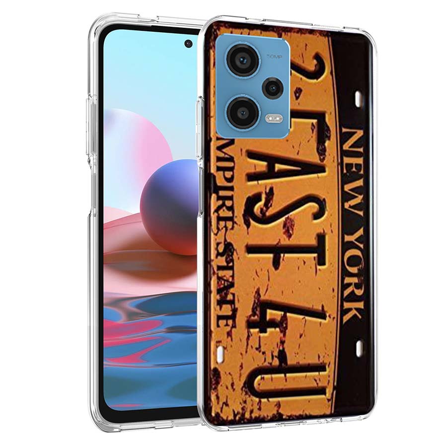 License New York Plate Number Phone Case For Redmi Note 13 12 14 15 Pro Plus 13R 11 11T 11E 11S 10 Pro 10S 9 9S Cover Cell Clear