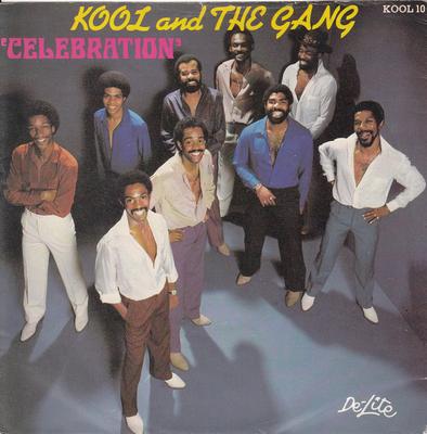 7-tums Skiva KOOL THE GANG Celebration KOOL10 DeLite Records 1980 UK SoulFunk Begagnad