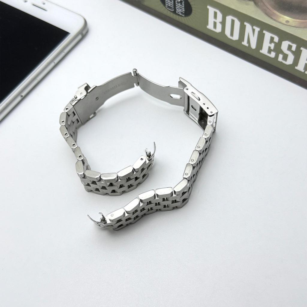 Stainless Steel Tank Chain Watch Band for Seiko Turtle SRP773/775/777/A21, 22mm