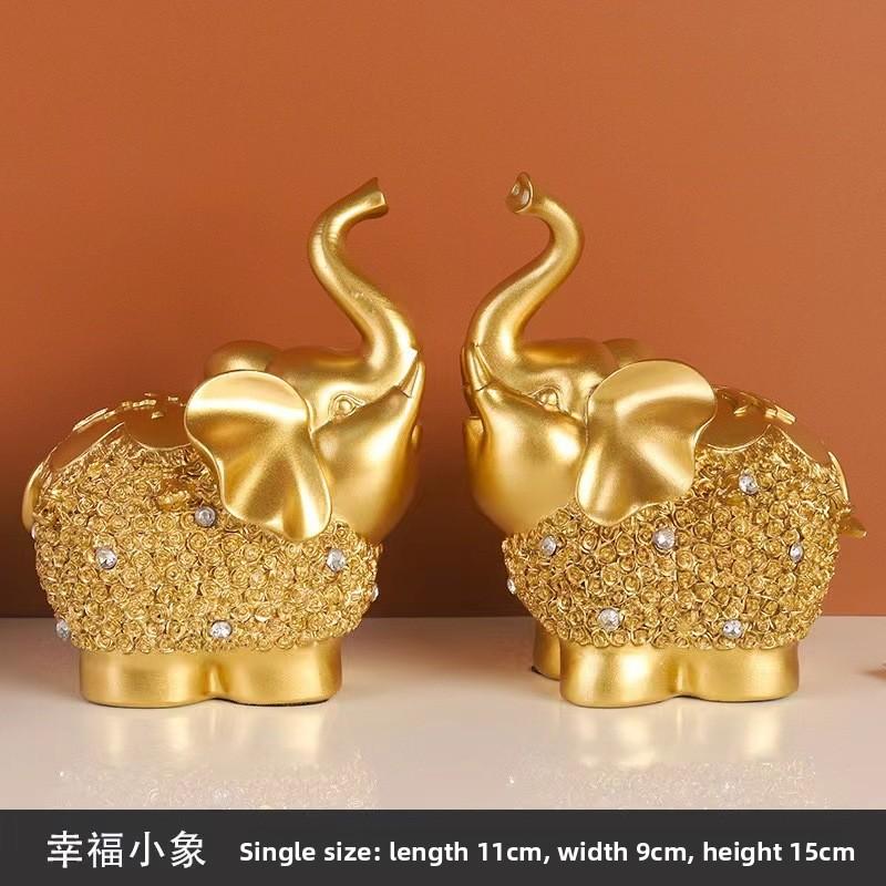 Elephant ornaments, living room wine cabinet, TV cabinet, creative home decor, entrance soft decorations, gifts, office
