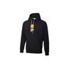 Sweatshirts Men's Black Hooded Moderate Regular (Unisex) Sweatshirts 530368 01