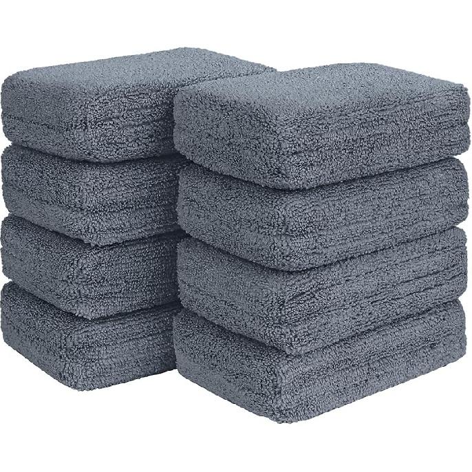 HOMEXCEL Microfiber Applicator Pads, Scratch-Free Car Wash Sponge For Cleaning, Premium Wax Foam Applicator Pads For Car Detailing, 5”X3”, 8Pack