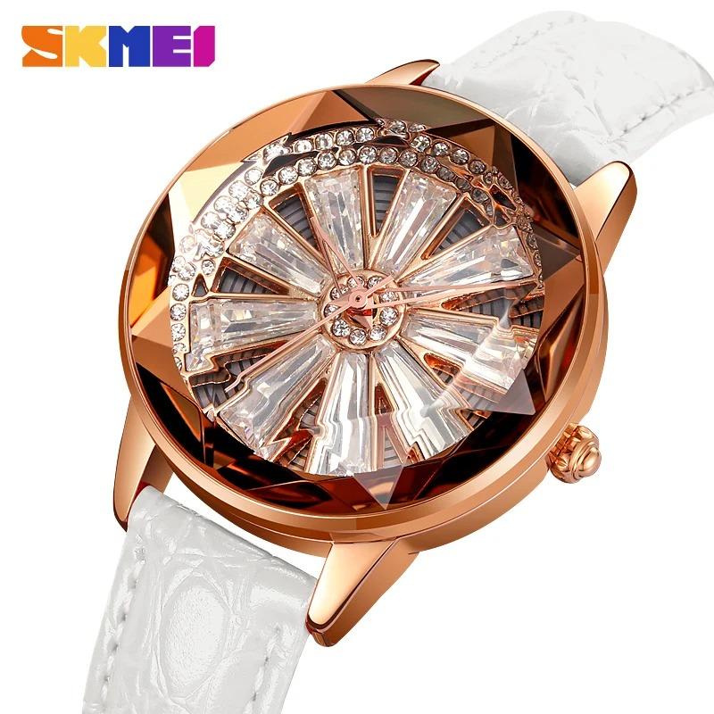 

SKMEI 2184 Женские часы Кварцевые часы Модные женские часы с круглым указателем Персонализированные высокие красоты белый