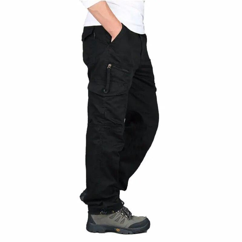 Frühling Herbst Männer Feste Cargohose Männer Lässig Multi Taschen Taktische Hose Hose Männer Baumwolle Jogger Militärhose Männlich