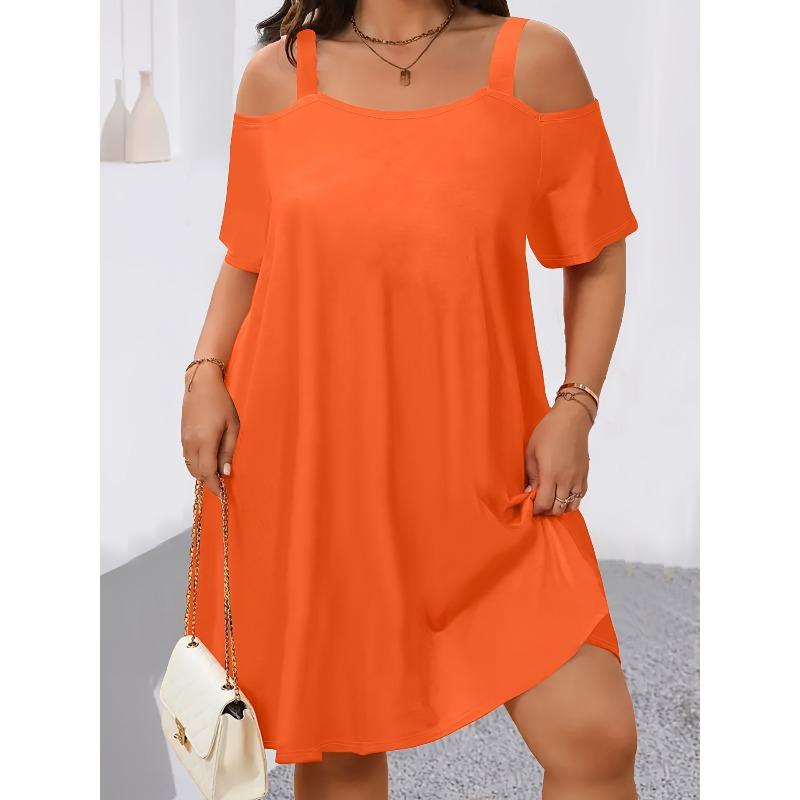 Independent station summer explosion temperament elegant and comfortable solid color dress