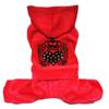 Spring and Autumn's New Pet Clothing, Velvet Four-legged Crown Printed Pet Clothing for Puppies