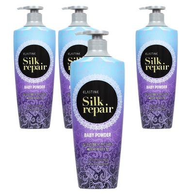 Balsamo Elastine Silk Repair Baby Powder Fragrance, 550 ml, 4 pezzi