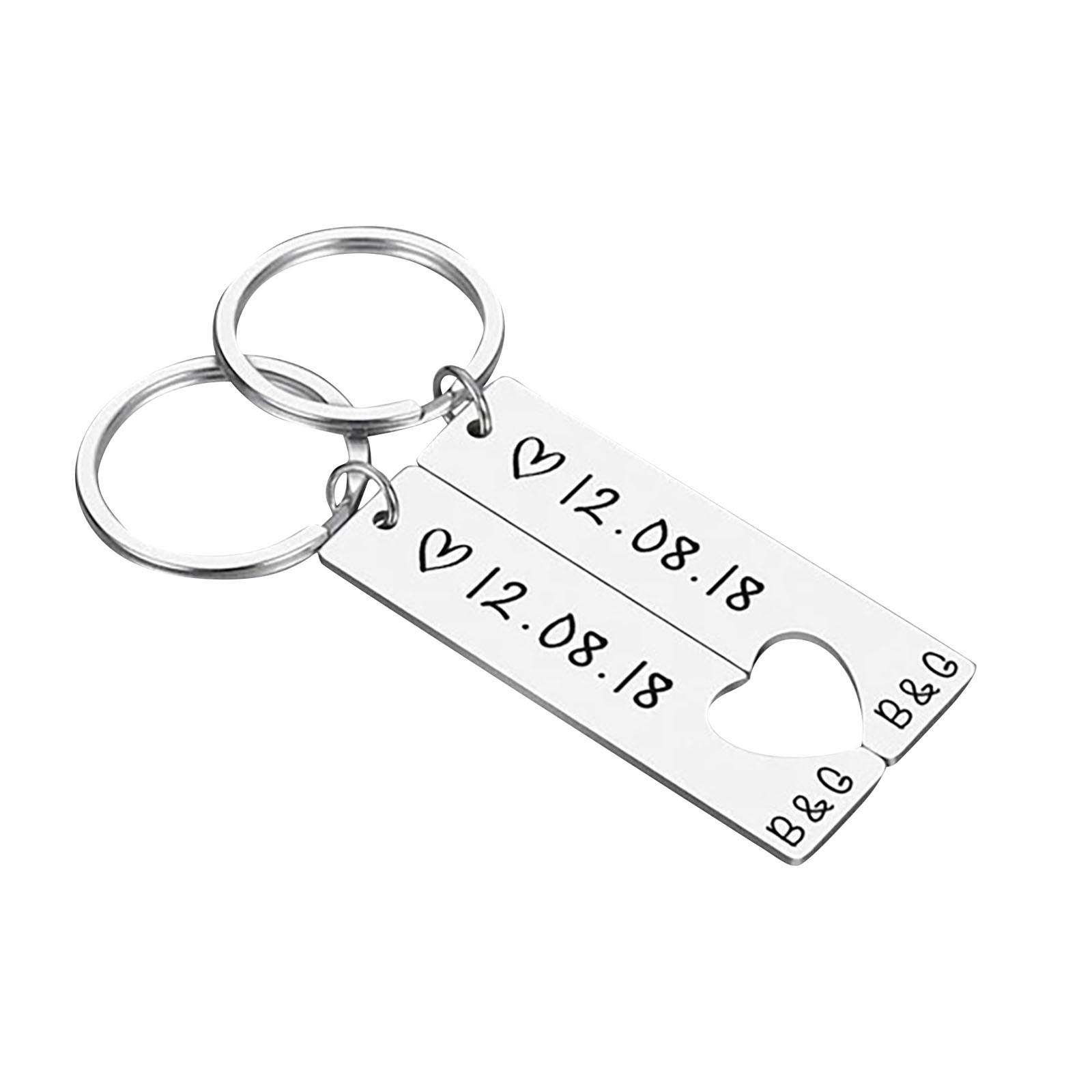 

Valentine s Day Gift Keychains Couples Gifts One Size серебряный