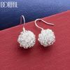 925 Sterling Silber Blumenkugel Ohrhänger - Schöner Geschenkschmuck