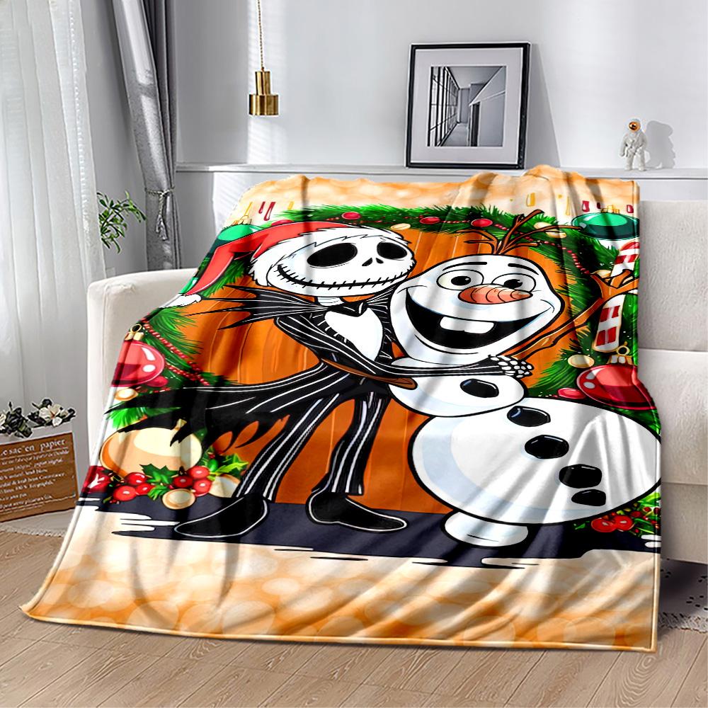 Christmas Nightmare Blanket Warmthful Decor Suitable for Picnics Chair Office for All Occasions Stylish Decor Ideal Gift For Birthday Valentine'S Day