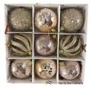 8CM Painted Glitter Christmas Ball Set Irregular Hollow Hanging Ornaments