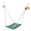 Toys Colorful Bells Wooden Hanging Perch for Budgie Conures