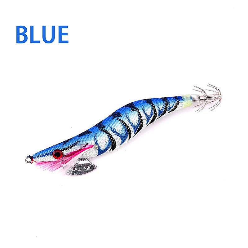 

Рыболовные снасти для улучшения ночного улова Приманка Luya 9 цветов 2.0# Светящаяся деревянная креветка Крючок для кальмара Приманка Нож на спине 8 см/8 г озеро синий