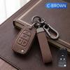 Leather Car Key Cover For Chevrolet Cruze Malibu Camaro Spark Sonic Trax Aveo Orlando Volt Equinox 2/3/4 Button Key Fob Case