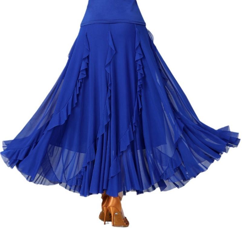 National Ballroom Dance Stage Performance Clothing Dance Skirt Practice Clothing Performance Clothing Mesh Skirt Ballroom Dance Skirt Dancing Skirt