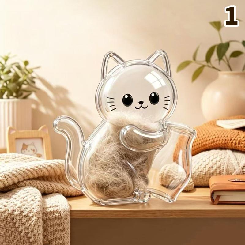 Transparent Cat Hair Storage Refrigerator Magnets Pet Fur Keepsake Capsule Diy Souvenirs Cat Whiskers Collector Fridge Magnet