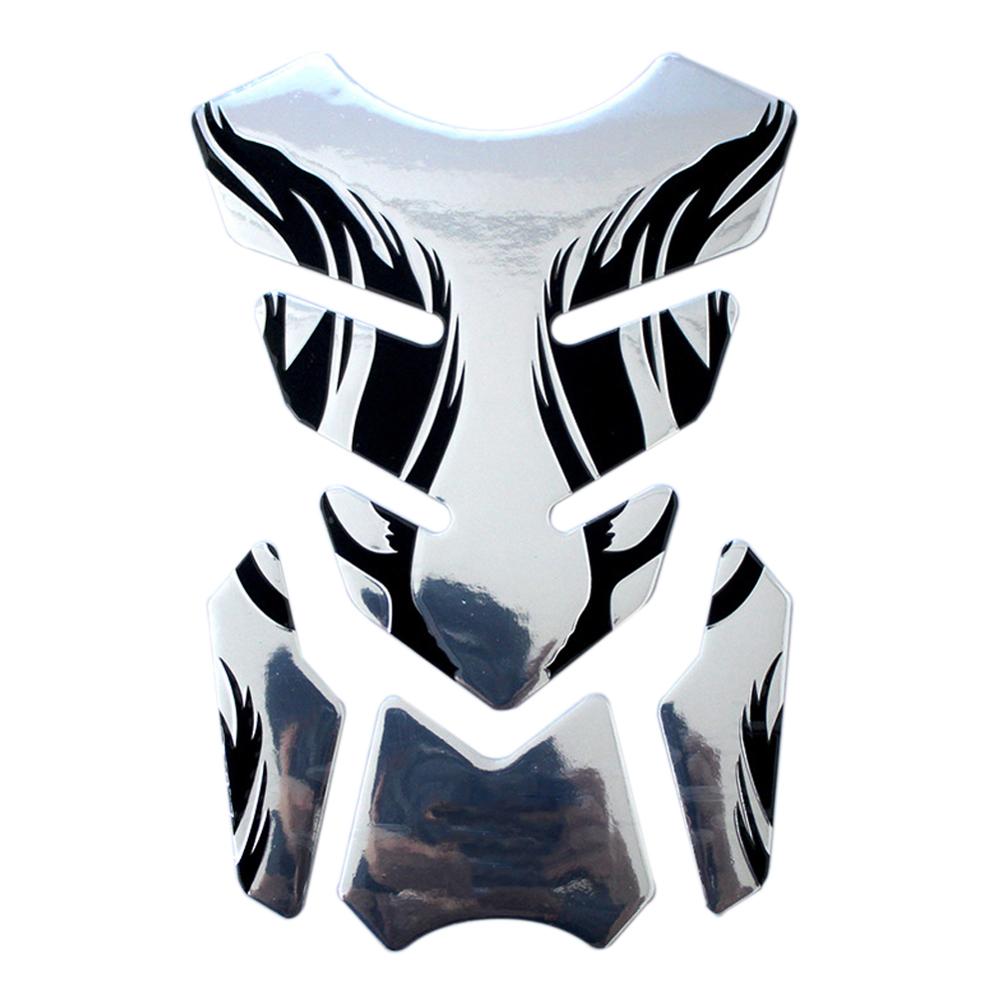 For Honda Yamaha Tankpad Sticker Fishbone 3D Tank Pad Stickers Oil Gas Protector Cover Decoration Flame Motorcycle Accessories