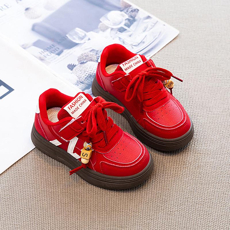 Children's board shoes 2025 autumn new girls casual shoes fashion boys sports shoes medium and older children soft-soled running shoes