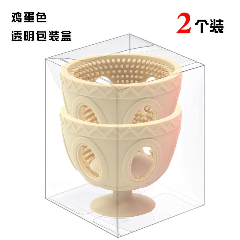 Silicone Egg Cleaning Brush, Dual-Head Egg Washer Scrubber with Bristles, Food-Grade Kitchen Tool for Washing Eggshells