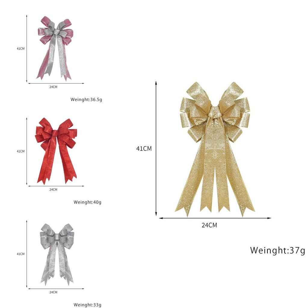 Charming Fabric Christmas Bow Decorations In Assorted Colors For Stylish Holiday Decor