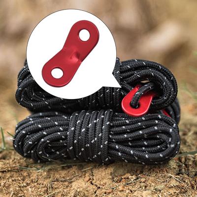 4 balení 4mm Outdoor Guy Lines Stanové šňůry Lehké kempingové lano s hliníkovým napínacím pouzdrem Guylines pro plachtu stanu