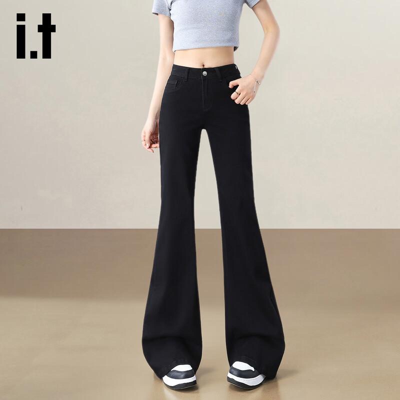 Izzue IT Women's High-Waist Slim-Fit Flared Jeans