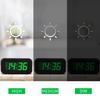 KWANWA Alarm Clock Small Digital Clock Inch Green LED Clock Adjustable Brightness Dim Night Mode Battery Operated Wall Mounted Snooze Bedroom Clock