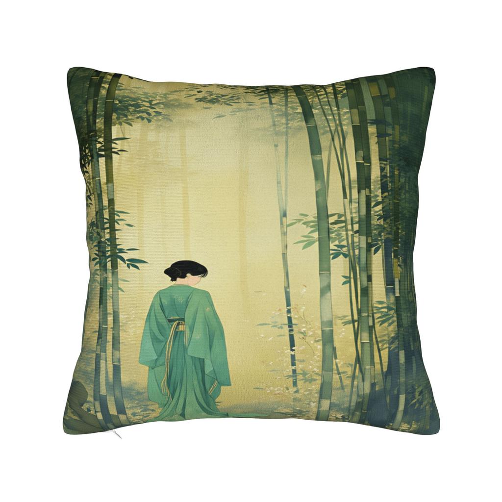 Pillow Cover Chinese Ink Painting Kawaii Pillow Case For Sofa Bedroom Home Decor Pillowcases
