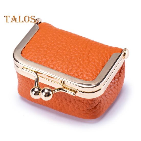 

Кошелек для монет, маленькая сумка для украшений, искусственная кожа, золотая застежка-клипса, серьги, кольца, ожерелье, органайзер, ретро-компактный футляр для украшений оранжевый