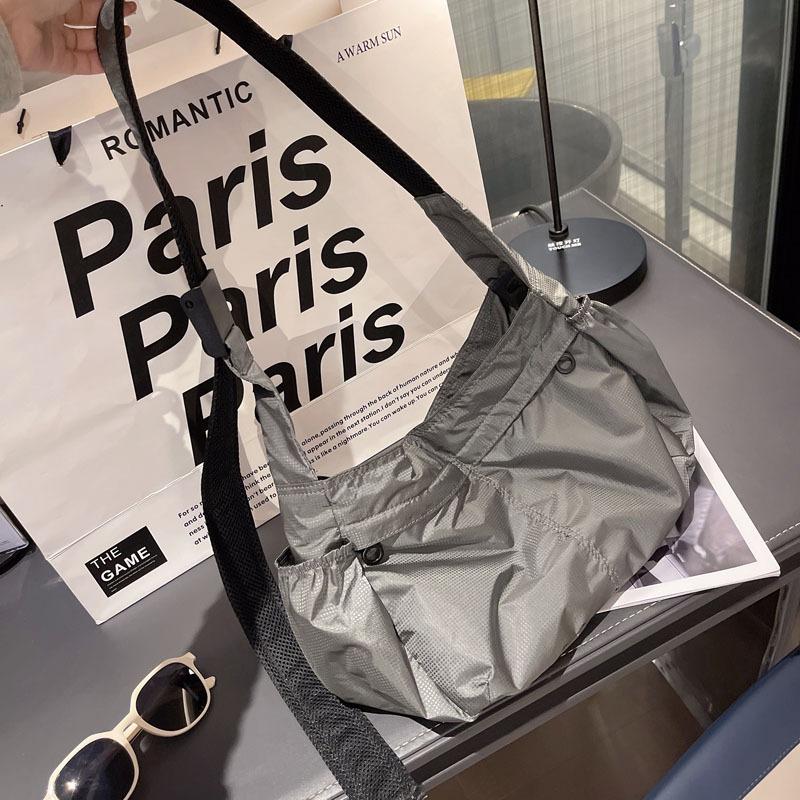 Large capacity summer lazy wind single shoulder oblique span bag 2025 new fashion casual canvas trend Oxford cloth bag