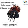 Nickel-Zinc Common Mode Inductor, 20UH, 3A, 7 Turns, T8*4*3, Ferrite Core Coil, Red, Parallel Wound.