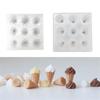 2024 New 1 Set Mini Small Cream Cone DIY Scented Candle Silicone Mold Ice Cream Cone Cake Decor Cute Mini Ice Cream Scented