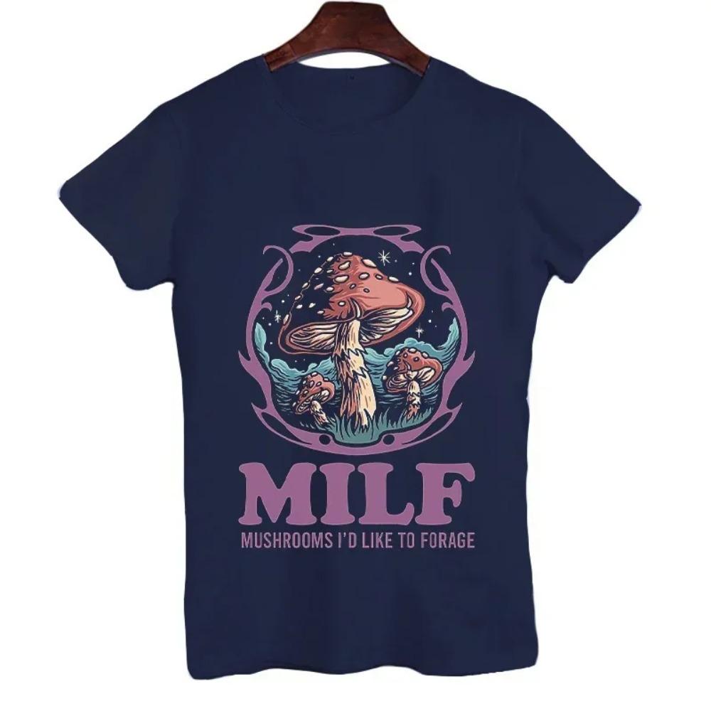 Sommer Vintage Herre T-skjorte Streetshirt MILF Sopp Jeg Vil Gjerne Plukke Morsom Sopp T-skjorte for Menn Kortermet Klær