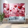 2D Flat Romantic Red Pink Hearts Backdrop for Wedding & Engagement Events