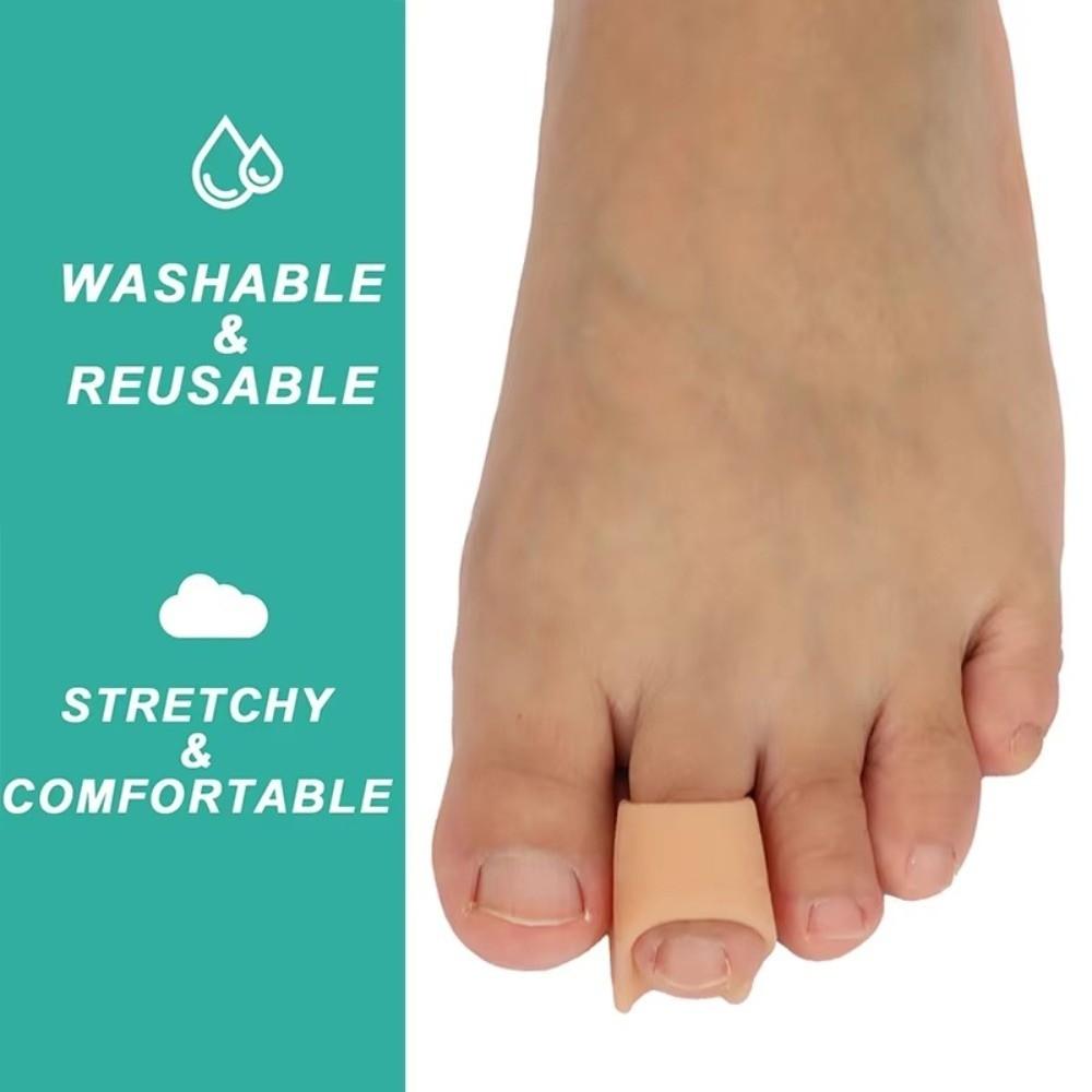 1 pair Nude Toes Separator Gel Material Hammer Toe Straightener Toe Corrector  Claw Toes