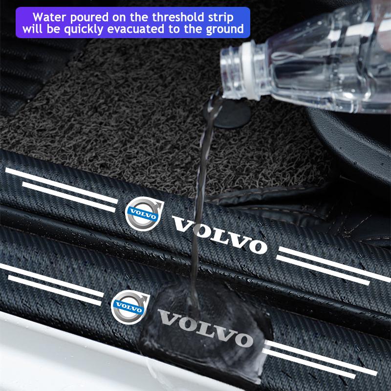 Πετάλι Πόρτας Αυτοκινήτου Λωρίδα Κατωφλίου από Ανθρακονήματα Ανθεκτική στις Γρατζουνιές Διακοσμητική Για Volvo XC60 S60 V40 V50 V60 S80 S40 C30 AWD Αυτοκόλλητο