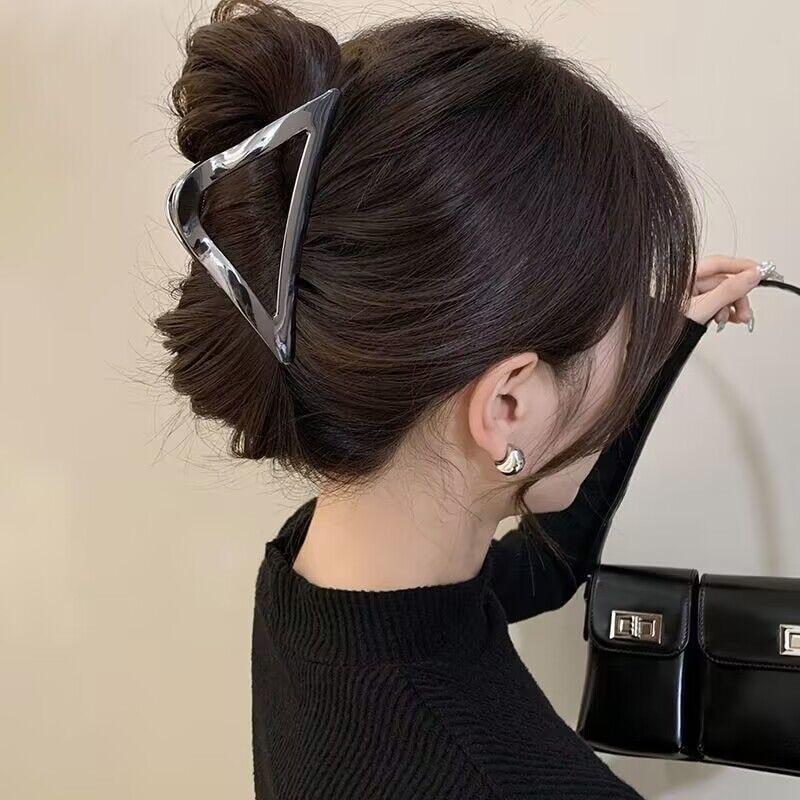 2023 Vintage Geometric Hair Claws Korean Hollow Out Grab Hair Clip Hairpins For Women Fashion New Headwear Girl Hair Accessories