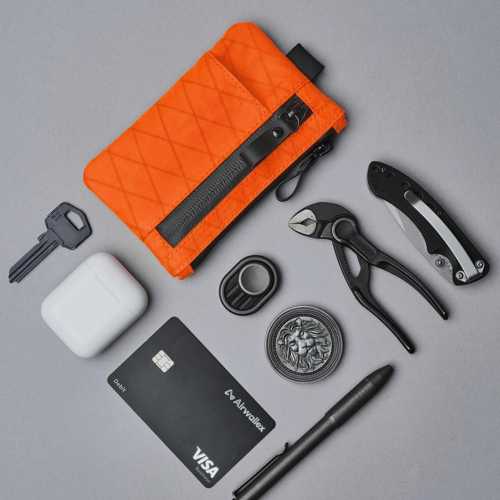 ALPAKA Zip Pouch Pro RFID Compact Wallet with External Coin Card YKK Gift Anti-Skimming, Minimalist, Slim, Men's Slots, Purse, Slots, Water-Repellent,