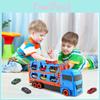 Childrens Large Track Car Set With Collapsible Metal Vehicles For Indoor Play And Development