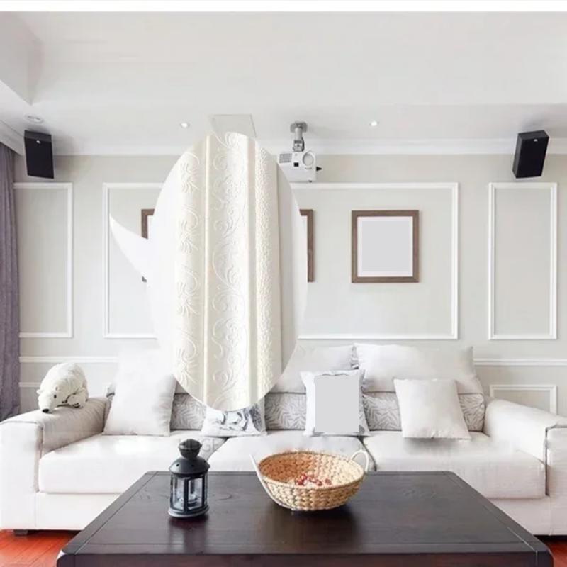 1PC 2.3mX7.8cm 3D Self Adhesive Wall Sticker Waterproof Wallpaper Skirting Border Home Decor TV Background Wall Sticker