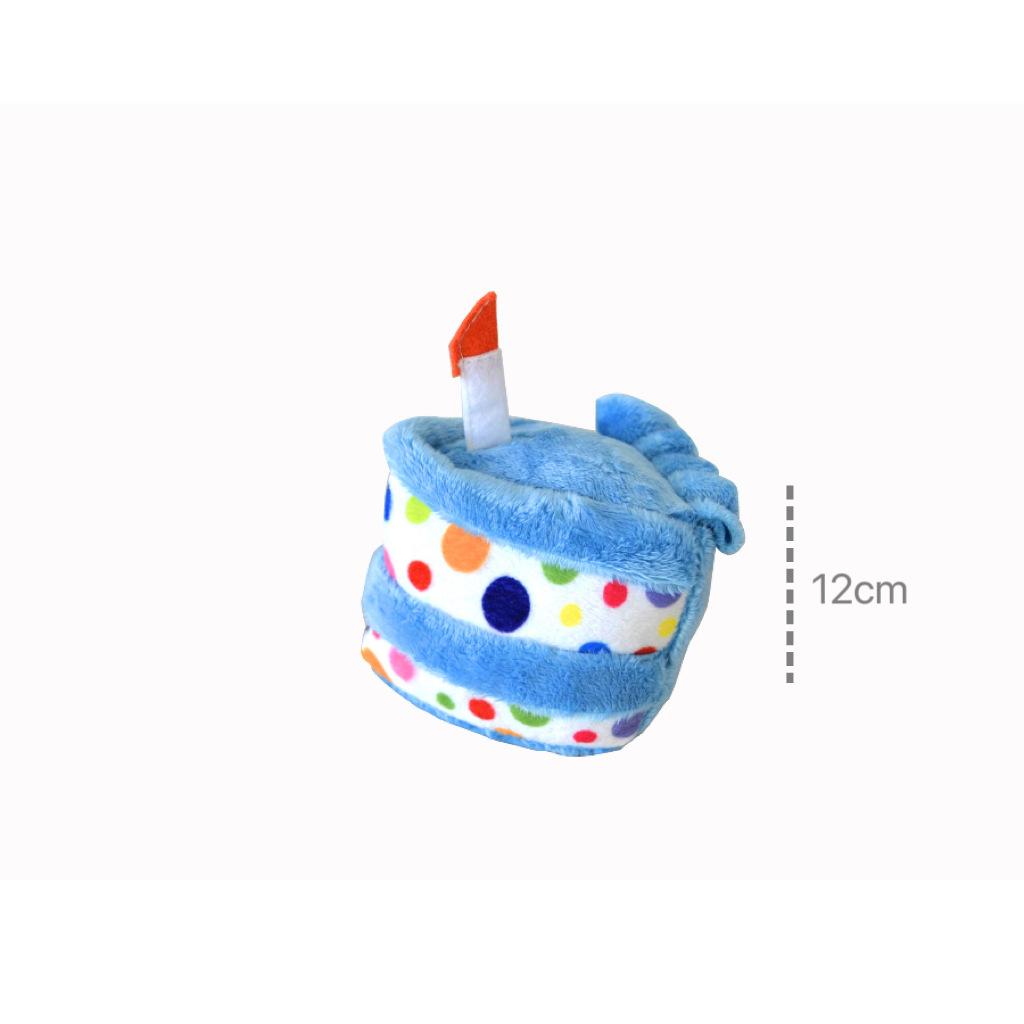 Eco-Friendly Cartoon Kitten Dog Chew Teething Toy Small Pet Birthday Cake Gift Box with Sound Relieving Boredom Plush Toy