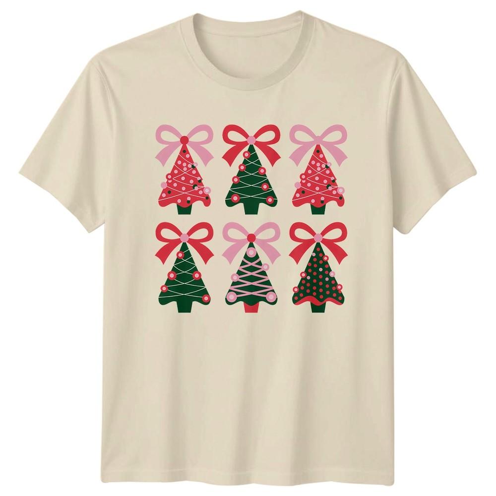 Christmas Tree Bow Holidays Unisexs TShirt Unisexs Tee Graphic Unisex Top