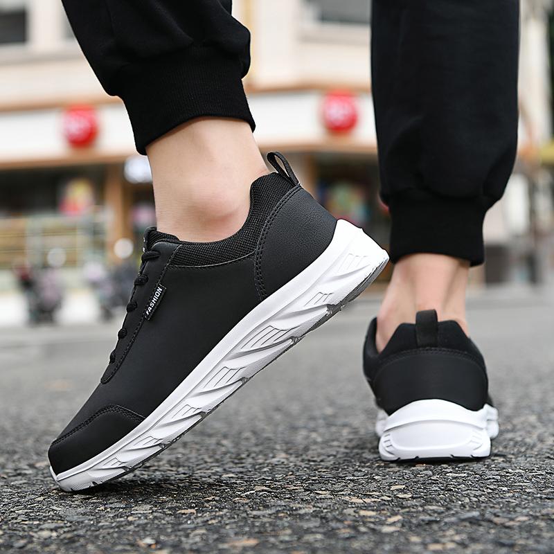 38-46 Men's Ultra-light Large-size Scrub Leather Surface Low-cost Sports Shoes